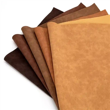 Syèd Nubuck Cowhide sentetik dlo ki baze atifisyèl faux Pu sentetik kwi materyèl pou soulye