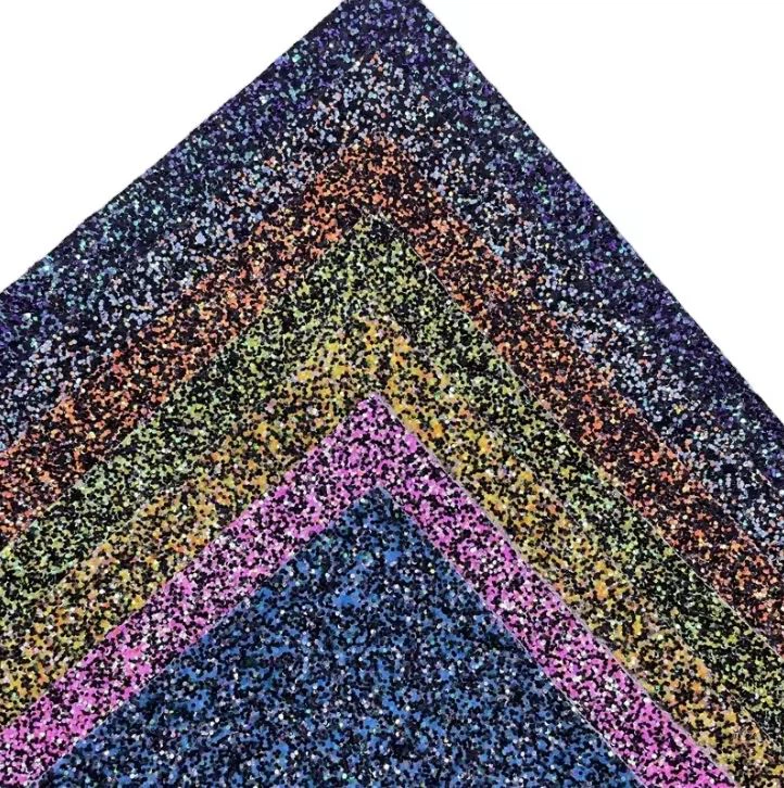 Halloween Koulè Chunky Glitter Melanje Koulè Kolore Pou soulye Bow twal