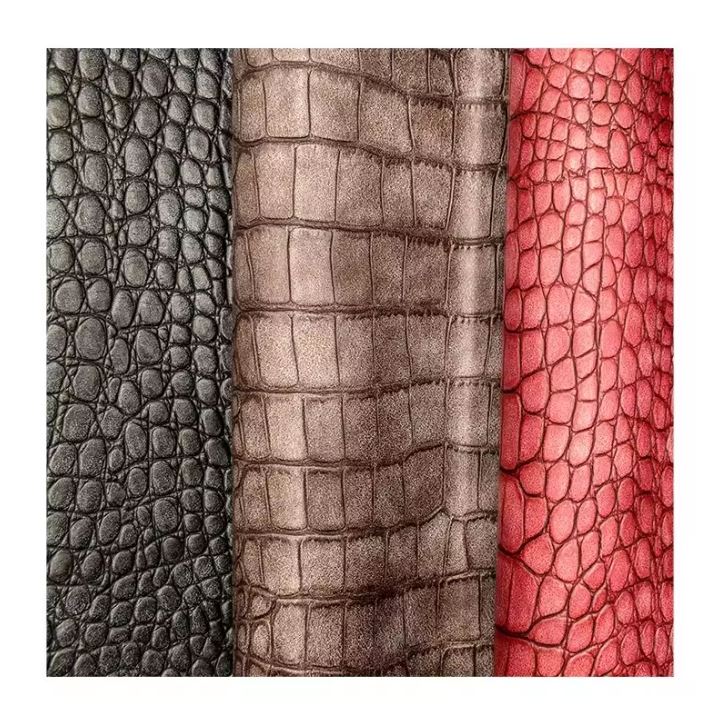 Nouvo Vann Cho 2024 Relief Kwokodil Modèl Pu Leather Twal Pou Valiz Bagaj Soulye