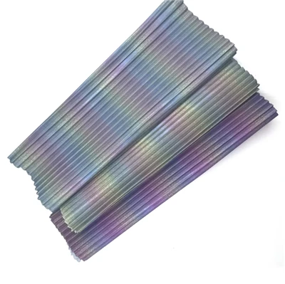 2024 Dènye Teknoloji Reflektif Stripe Espesyal PU Leather Pou Rad, Sak, Soulye, Ak Rad