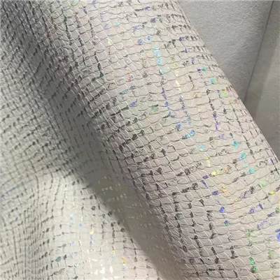 Fashion Glitter koulèv grenn modèl Relief enprime PU vegan Leather