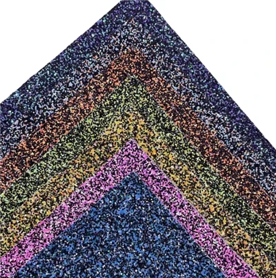 Halloween Koulè Chunky Glitter Melanje Koulè Kolore Pou soulye Bow twal