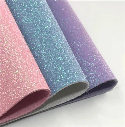 Sparkly briyan glitter mikrofibr kwi an gwo pou soulye bagaj ak sak orneman atizana banza
