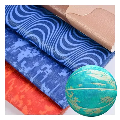 Wholesale Faux Leather twal Pvc atifisyèl Leather pwofesyonèl baskètbòl Custom boul materyèl kwi pou baskètbòl